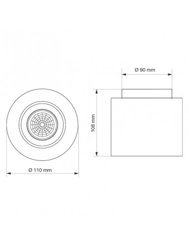 SPOT MONOVOLUMEN DICRO MOVIL GRIS ALUMAT
