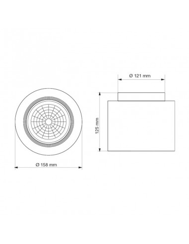 SPOT MONOVOLUMEN AR111 FIJO GRISLUMAT