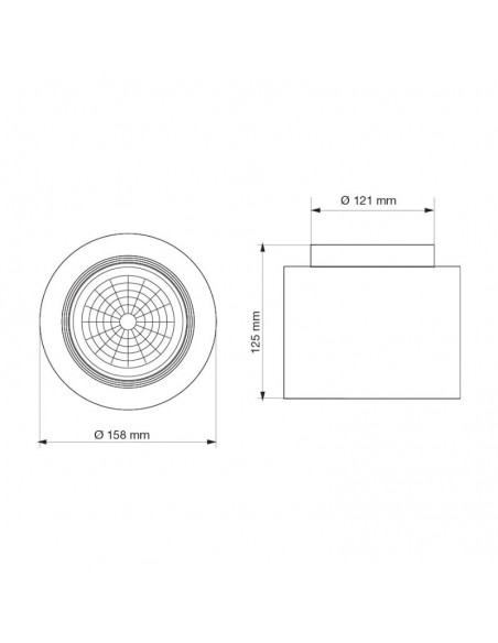 SPOT MONOVOLUMEN AR111 FIJO GRISLUMAT