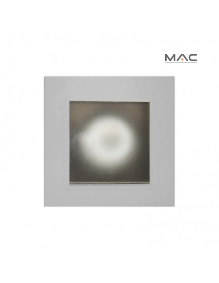 SPOT EMBUTIR BIPIN CUADRADO C/VIDRIO 9X9 G9 GRIS ALUM