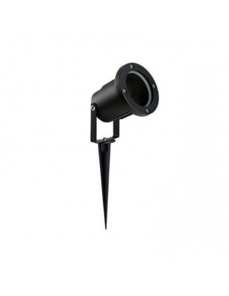 SPOT JABALINA ALUMINIO GU10 IP65 LISO NEGRO