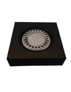 SPOT SEMI EMBUTIR AR111 MOVIL CUADRADO NEGRO TEXT