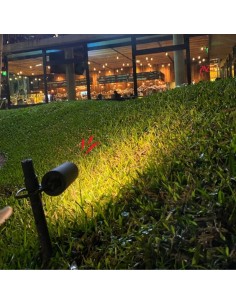 SPOT JABALINA ESTACA PISO ALUMINIO GU10 NEGRO 30CM (3100) 2