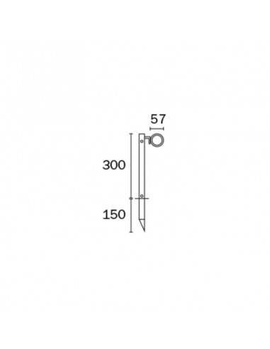 SPOT JABALINA ESTACA PISO ALUMINIO GU10 NEGRO...