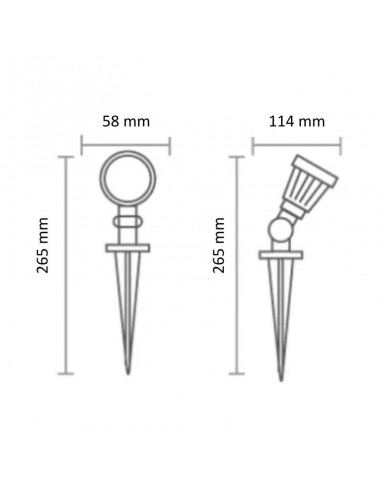 SPOT JABALINA LED INTEGRADO GU10 5W CALIDA IP65...
