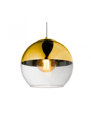 COLGANTE ECLIPSE 1 LUZ 25CMS DORADO TRANSP E27