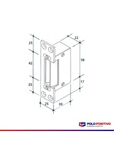 CERRADURA ELECT BERCOL DT2 REGULABLE ACERO 2