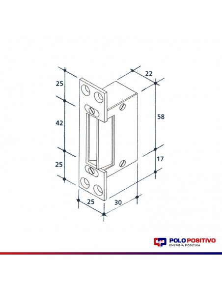 CERRADURA ELECT BERCOL DT2 REGULABLE ACERO