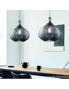 COLGANTE MARROQUI  GRIS 1 LUZ 30X25CM E27 2