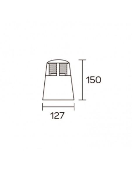 FAROLA ALUMINIO 2065 G9 NEGRO 15CM