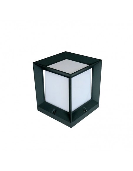 APLIQUE PARED KUBIK CUBO E27 NEGRO TEXT.