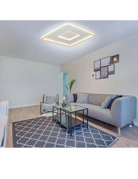 PLAFON CUADRADO FIAT M LED 30W 30CM NEGRO