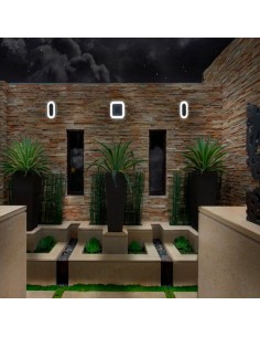 APLIQUE WILLY I CUADRADO LED 9W LUZ CALIDA 3000K NEGRO 20CM 2