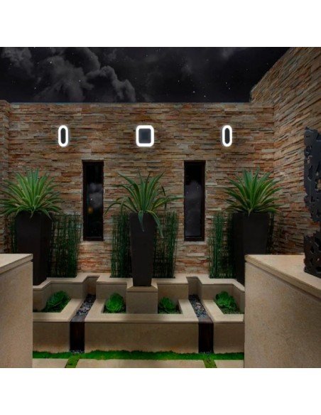 APLIQUE WILLY I CUADRADO LED 9W LUZ CALIDA 3000K NEGRO 20CM