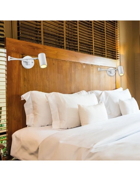 APLIQUE CABECERA REGULAB GU10 LED LONGINA 54X6CM NEGRO