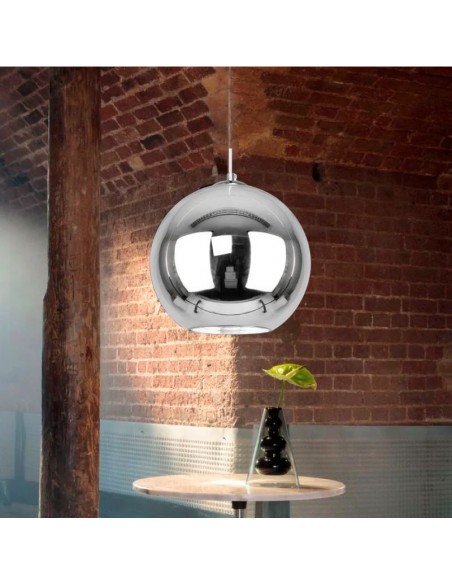 COLGANTE TOM S 1 LUZ E27 CROMO 25CM