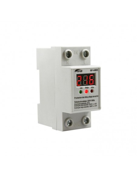 PROTECTOR TENSION DIN MONO GRALF C/VOLT. FIJO