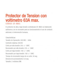 PROTECTOR TENSION DIN MONO GRALF C/VOLT. FIJO 2