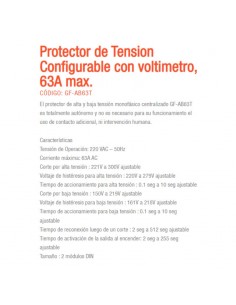 PROTECTOR TENSION DIN MONO GRALF C/VOLT. CONF.(GF-AT 2