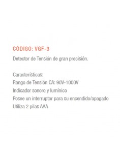 DETECTOR TENSION LAPIZ LUZ C/ SONIDO GRALF 2