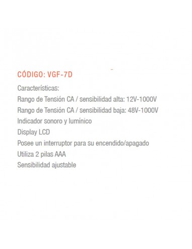DETECTOR TENSION LAPIZ LUZ C/ SONIDO GRALF...