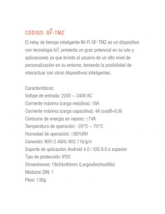 INTERRUPTOR SWITCH SMART WIFI GRALF DIN 16A 1 SALIDA 2