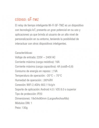 INTERRUPTOR SWITCH SMART WIFI GRALF DIN 16A 1...