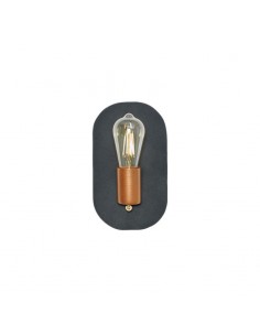 APLIQUE DIFUSAR CHAPA E27 NEGRO COBRE
