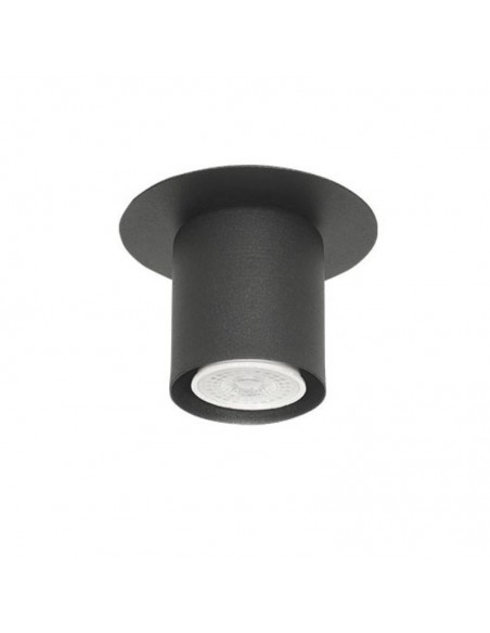 PLAFON DICRO 1 LUZ REDONDO NEGRO CHAPA