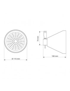 CABEZAL AR111 CONICO PLATIL 2