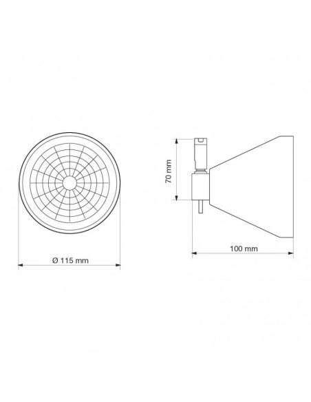 CABEZAL AR111 CONICO ALUMAT