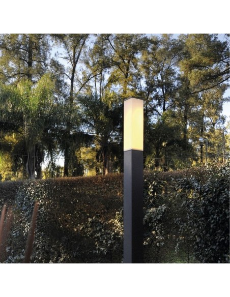 FAROLA ALUMINIO 2440 E27 NEGRO 100CM