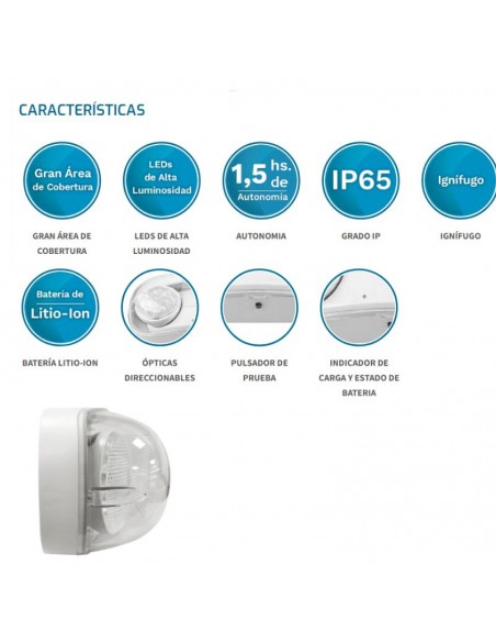 EQUIPO EMERGENCIA GAMASONIC 2X4W LED IP65 1,5HS FROG41
