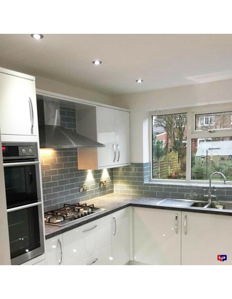 SPOT EMBUTIR DICRO FIJO  80MM C/ ZOCALO PLATIL