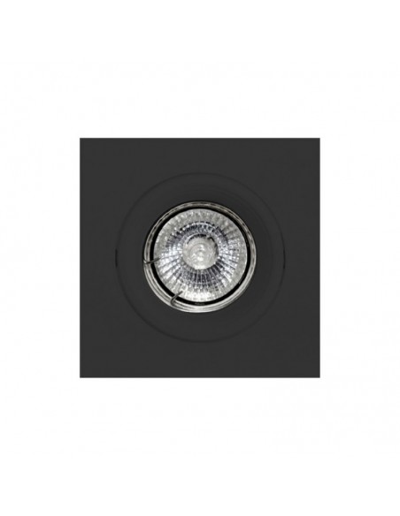 SPOT EMBUTIR DICRO MOVIL CUADRADO 10CM NEGRO TEXT