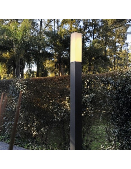 FAROLA ALUMINIO 2440 E27 NEGRO 50CM