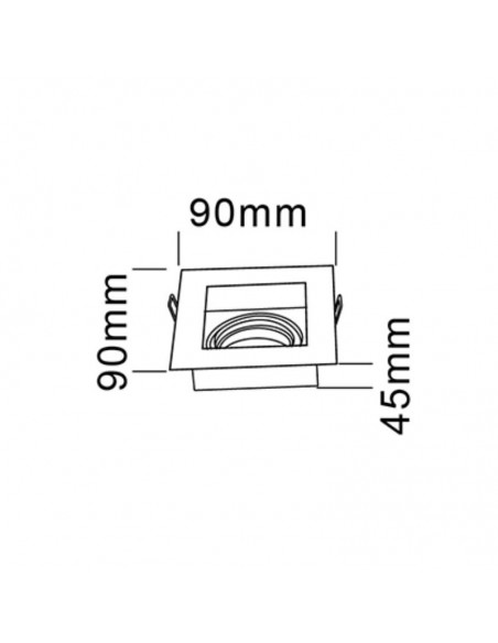 SPOT EMBUTIR DICRO MOVIL CUAD. ROQUE NEGRO CANDIL