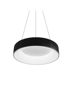 COLGANTE LED BAGEL 40W 3000K DIMMER 45CM NEGRO ALUMINIO