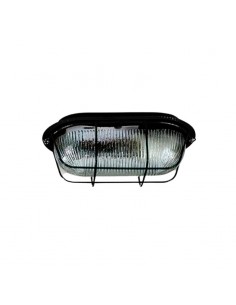 TORTUGA CHAPA OVAL GRANDE E27 NEGRO 25X13CM *