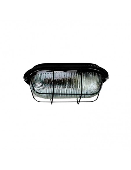 TORTUGA CHAPA OVAL GRANDE E27 NEGRO 25X13CM *