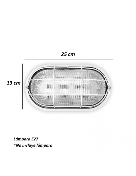 TORTUGA CHAPA OVAL GRANDE E27 NEGRO 25X13CM *