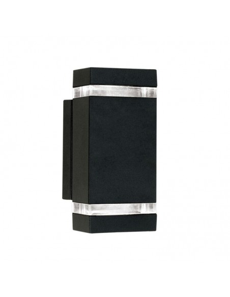 APLIQUE MAO II 2 LUCES GU10 NEGRO CANDIL