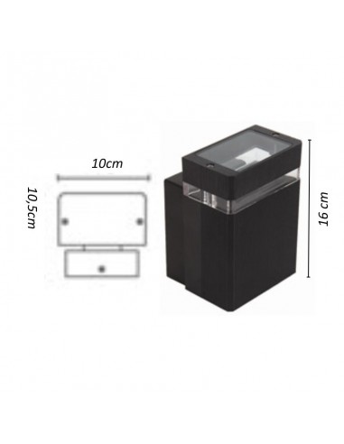 APLIQUE MAO I 1 LUZ GU10 PLATA CANDIL .
