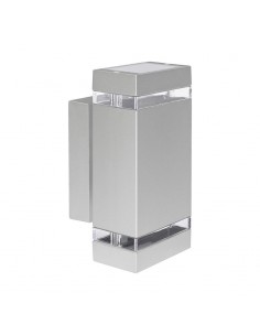 APLIQUE MAO II 2 LUCES GU10 PLATA CANDIL