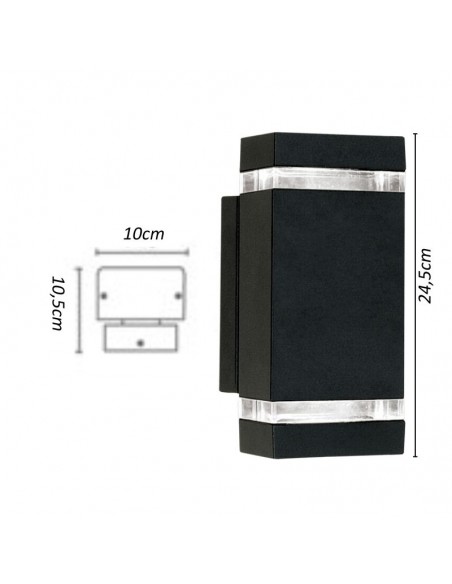 APLIQUE MAO II 2 LUCES GU10 BLANCO CANDIL