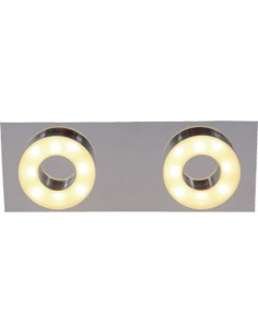 APLIQUE LED SUBLIME 2 LUCES 5W CROMO LUZ CALIDA CANDIL