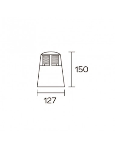 FAROLA ALUMINIO 2065 G9 GRAFITO 15CM