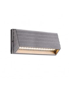 APLIQUE EXTERIOR LED RAMPA GRANDE 4W PLATA CANDIL