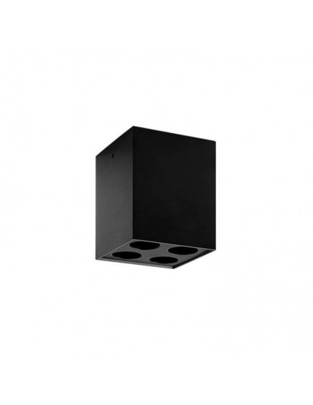 PLAFON BOX TROU P4 CUAD NEGRO 8W 3000K 720LM DIMMER