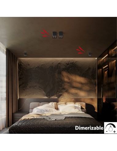 PLAFON BOX TROU P4 CUAD NEGRO 8W 3000K 720LM...